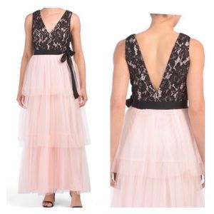AVEC LES FILLES Tiered Prom Lace & Tulle Formal Dress 10 Event
